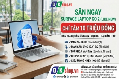 Chỉ Tầm 10 Triệu: Săn Ngay Surface Laptop Go 2 RAM 16GB, Màn Cảm Ứng Cực Xịn Tại Cần Thơ!