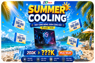 CHƯƠNG TRÌNH KHUYẾN MÃI VỆ SINH LAPTOP CẦN THƠ: SUMMER COOLING - MÁY CÀNG NÓNG, GIẢM CÀNG SÂU TẠI QKSHOP
