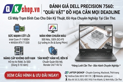 Đánh Giá Dell Precision 7560: "Quái Vật" Đồ Họa Cân Mọi Deadline Cho Dân Kỹ Thuật