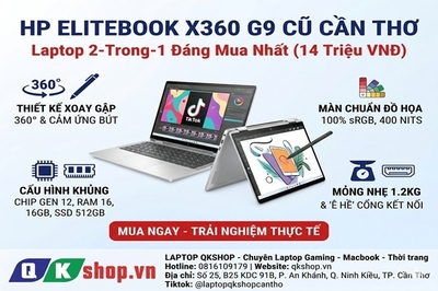 Laptop 2-Trong-1 Đáng Mua Nhất Cần Thơ: Đánh Giá Chi Tiết HP Elitebook X360 G9