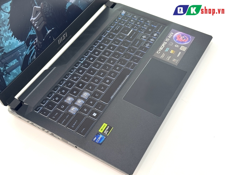 Laptop MSI Cyborg 15 A12VF Core  I7-12650H / RAM 16 GB / SSD 512GB PCIE /15.6 FHD 144Hz /  VGA 8GB RTX4060