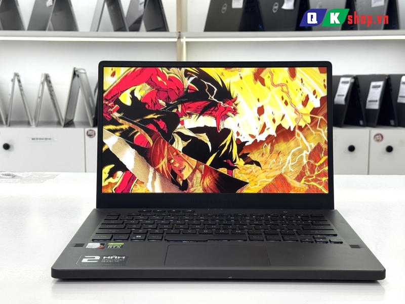 Laptop ASUS Gaming ROG Zephyrus G14 GA401QC - K2199W Ryzen 7-5800HS / Ram 8GB / SSD 512GB PCIE / 14" 2K 120Hz / VGA 4GB RTX 3050