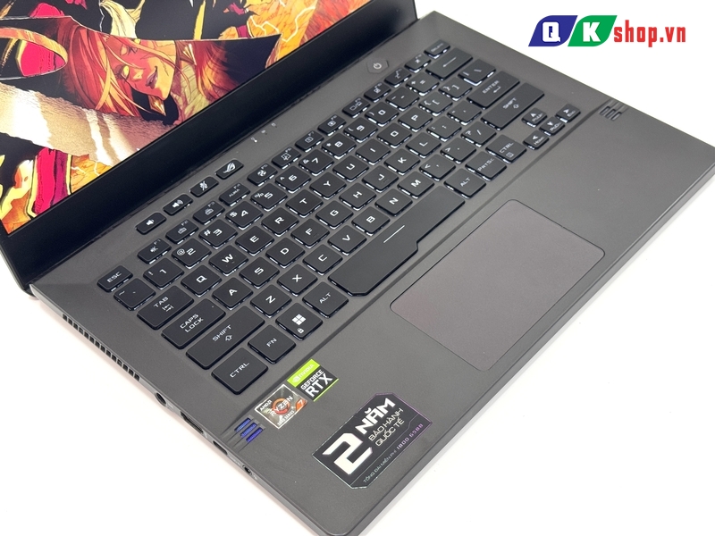 Laptop ASUS Gaming ROG Zephyrus G14 GA401QC - K2199W Ryzen 7-5800HS / Ram 8GB / SSD 512GB PCIE / 14" 2K 120Hz / VGA 4GB RTX 3050