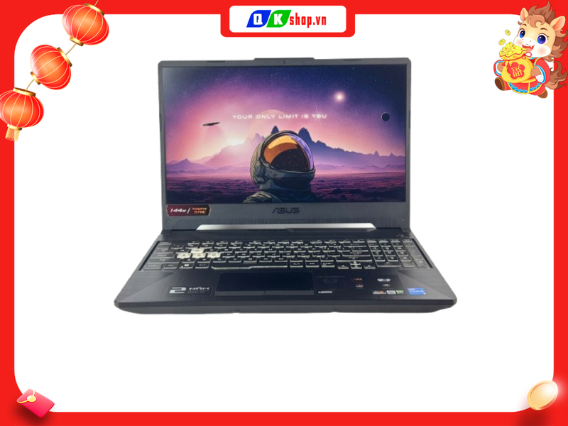 Laptop ASUS TUF Gaming F15 FX506HC - HN144W Core I5-11400H / 8GB / 512GB PCIE / 15.6 FHD 144HZ / VGA 4GB RTX3050