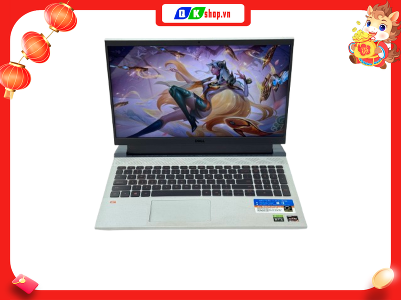 Laptop Dell Gaming G15 5515  Ryzen 5 - 5600H / RAM 16GB / SSD 256GB / 15.6 FHD 120Hz / VGA 4GB RTX3050