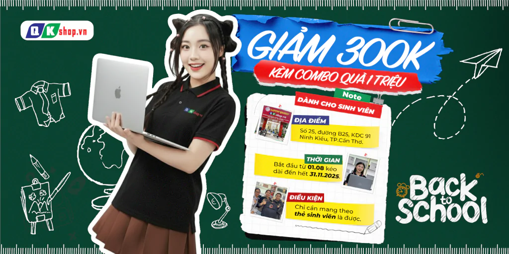 MỞ LỚP SALE "KHỦNG" CHÀO BACK TO SCHOOL: GIẢM NGAY 300K+COMBO QUÀ TẶNG TRỊ GIÁ HƠN 1TRIỆU 1 Banner web 300k