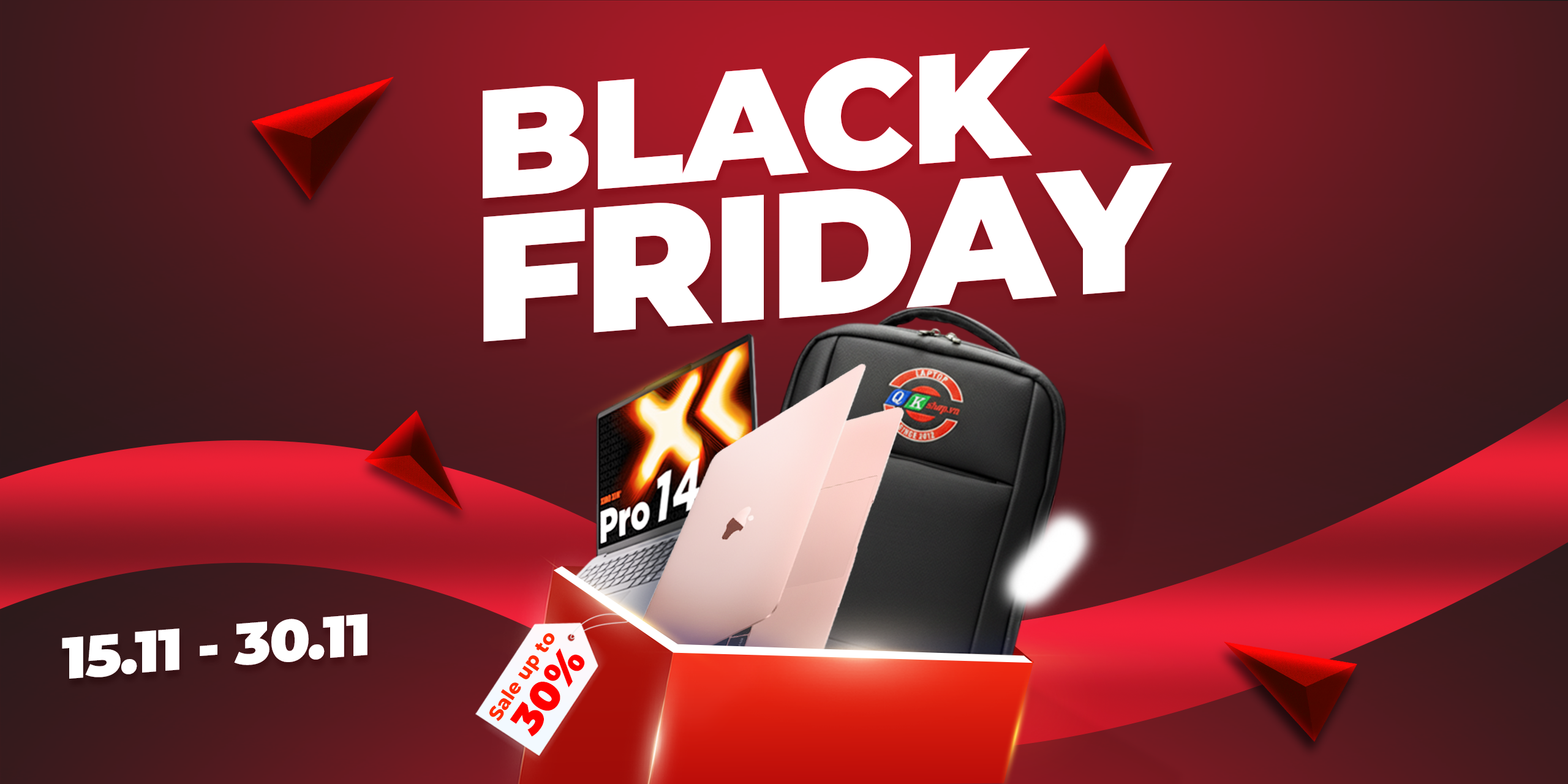 💥 BLACK FRIDAY 2025 – ĐẠI TIỆC SALE LAPTOP CHÍNH HÃNG CỰC SỐC TẠI QKSHOP 💻 3 Banner web BlackFriday